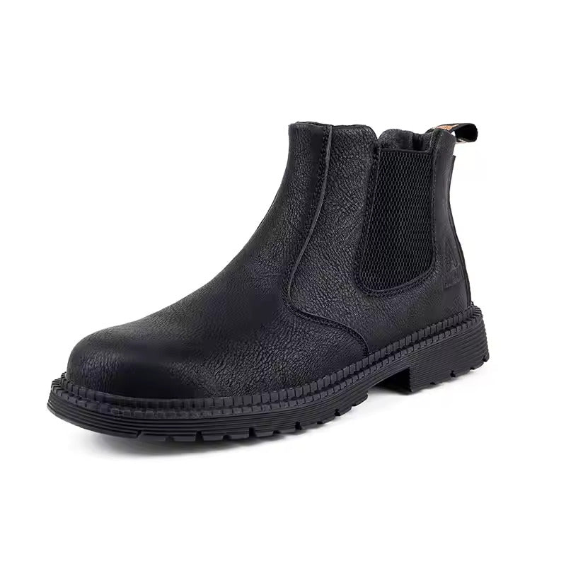 Men's Waterproof Steel Toe Work Boots – Indestructible, Slip-Resistant Safety Shoes
