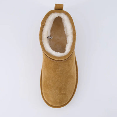 Hip 2 Cozy Women’s Suede Ankle Boots – Water-Resistant, Faux Shearling Lined, Memory Foam Comfort