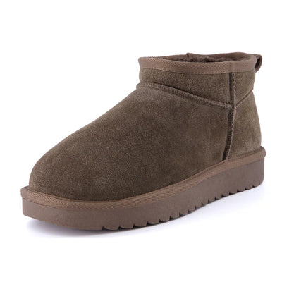 Hip 2 Cozy Women’s Suede Ankle Boots – Water-Resistant, Faux Shearling Lined, Memory Foam Comfort