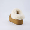 Husky Women’s Suede Platform Mule – Cozy Faux Fur Lining, Water-Resistant, Slip-On Comfort
