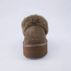 Husky Women’s Suede Platform Mule – Cozy Faux Fur Lining, Water-Resistant, Slip-On Comfort