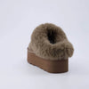 Husky Women’s Suede Platform Mule – Cozy Faux Fur Lining, Water-Resistant, Slip-On Comfort