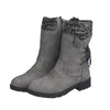 2025 Women’s Mid-Calf Suede Snow Boots – Retro Warm Slip-On Winter Boots with Low Heel