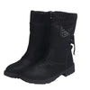 2025 Women’s Mid-Calf Suede Snow Boots – Retro Warm Slip-On Winter Boots with Low Heel